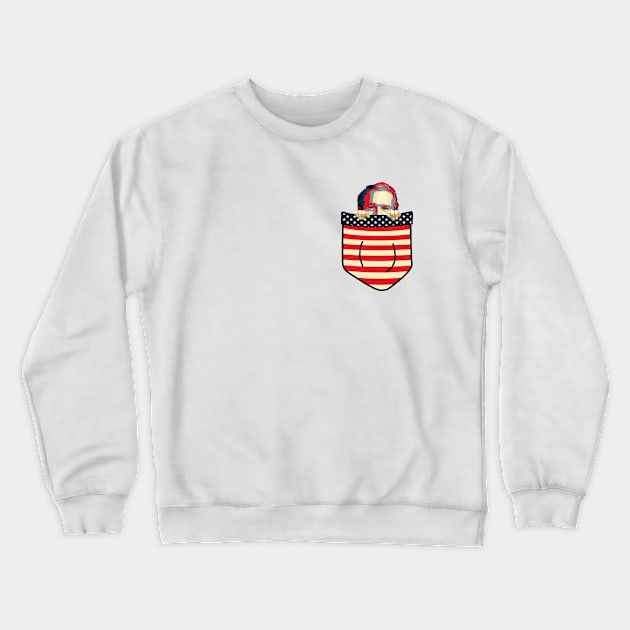 George Busch Chest Pocket Crewneck Sweatshirt by Nerd_art